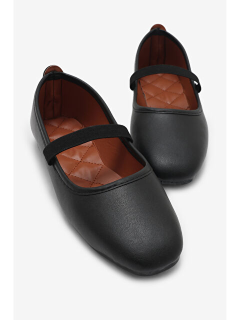 TONNY BLACK Kadın Siyah Kahve Kadın Kemer Bantlı Günlük Rahat Babet - S000509979-37433