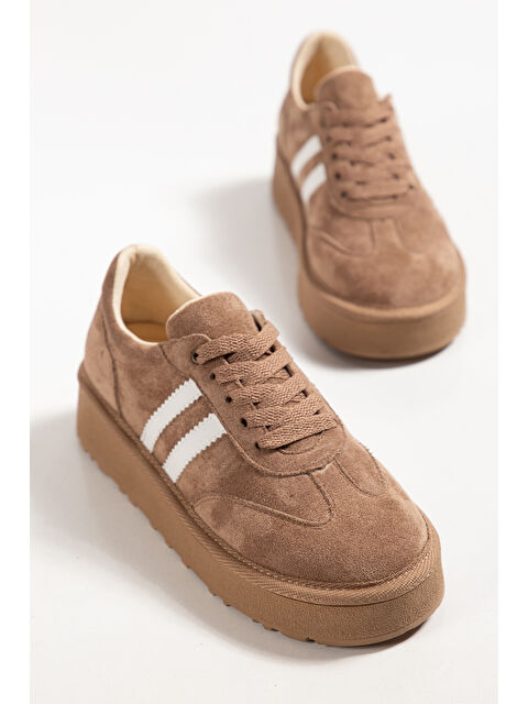 TONNY BLACK Kadın Vizon Kadın Süet Rahat Kalıp Sneaker - S000509977-26429