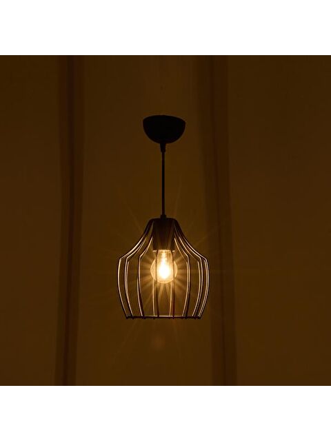 Nisa Luce Burgaz Modern Tekli Avize - Siyah - 65x20x20 cm - S000391215-19351