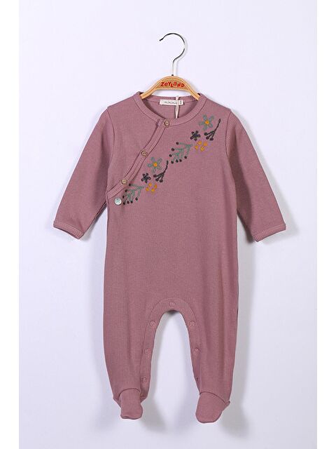 Mi·ni·ni·o Kız Bebek Nakışlı Kaşkorse Ayaklı Tulum - S000325856-20028