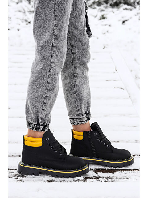 Kiko Kids Fermuarlı Erkek Çocuk Bot Ayakkabı Arz 4552 - S000075821-19351