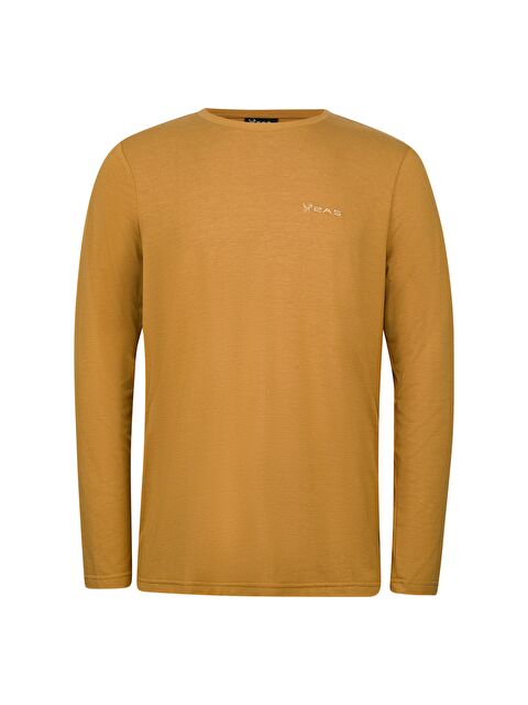 2AS Vernon Erkek Uzun Kol Viloft T-Shirt Açık Kahverengi - S000487686-29705