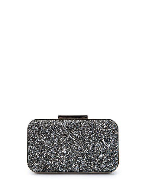 Minebag Taşlı Premium Debbie Abiye El Çantası Antrasit