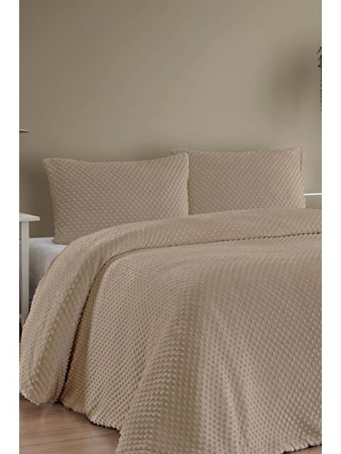 Çeyiz Diyarı Merinos Velora Tomurcuk Çift Kişilik Comforter Set Camel - S000502309-4557