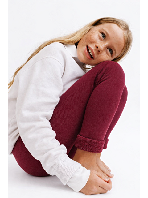 Katia And Bony İçi Havlu Çocuk Tayt Açık Bordo - S000133275-20624