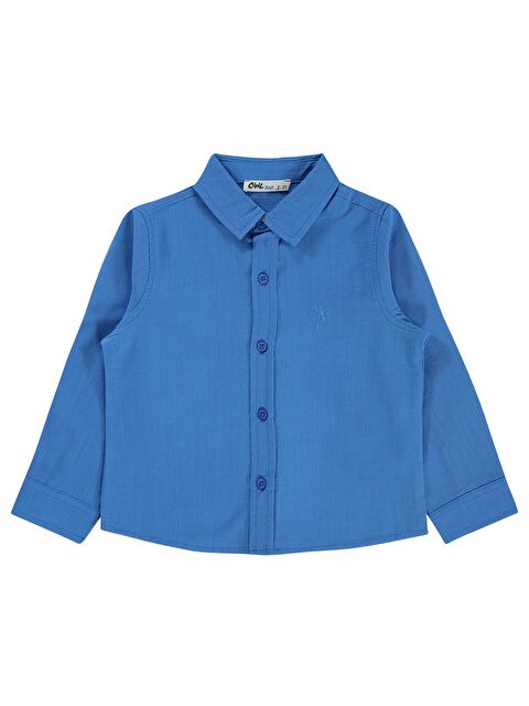 Civil Boys Erkek Çocuk Basic Uzun Kol 2-5 Yaş Gömlek - Mavi