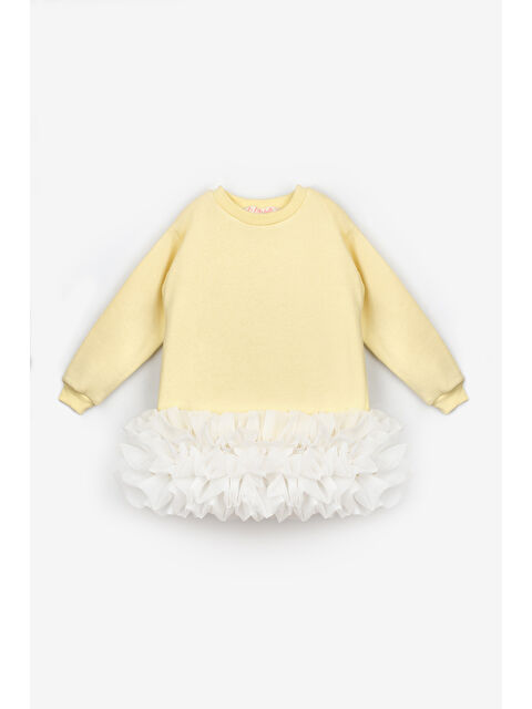 Le Mabelle Sarı Etek Ucu Fırfırlı Kız Çocuk Elbise - Alix - S000446227-20072