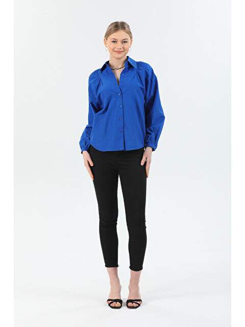 Pera Moda Omuz Büzgü Detaylı Balon Kol Gömlek - S000353693-21164