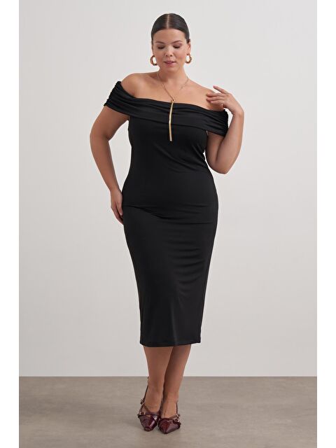 Mylinemoda Açık Omuzlu Kolsuz Elbise - S000329250-19351