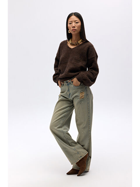 Mai Collection Touch Kirli Yeşil Jean Pantolon - S000513587-18194