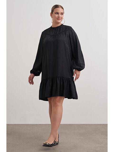 Mylinemoda Şerit Detaylı Saten Elbise - S000329258-19351