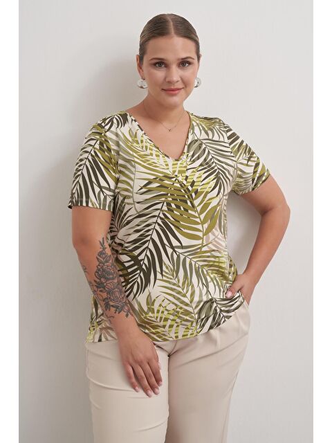 Mylinemoda V Yaka Tişört - S000329260-18194