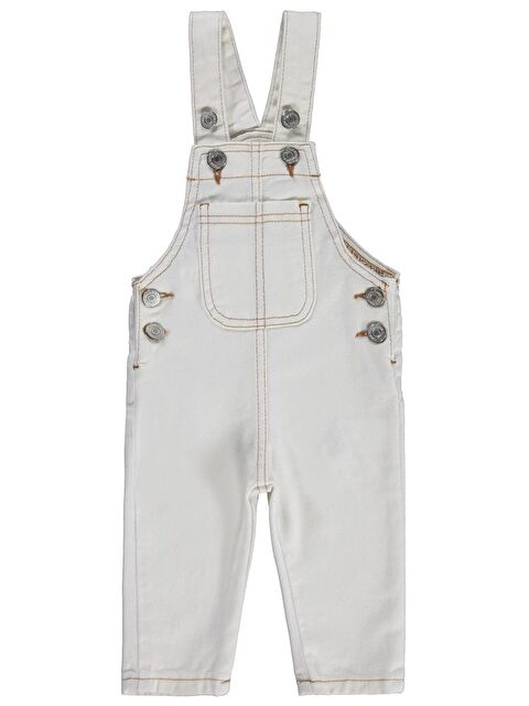 Civil Baby Kontrast Detaylı 6-18 Ay Salopet - Beyaz 18-24 Ay - S000487926-20063