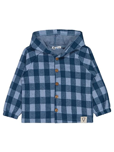 Civil Boys Ekoseli Kapüşonlu 2-5 Yaş Gömlek - Mavi4-5 Yaş - S000487927-17234