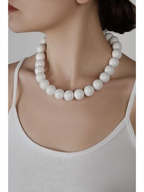 New Obsessions Büyük Boncuklu Kadın Kolye - 20mm Boncuklu - S000318486-20063