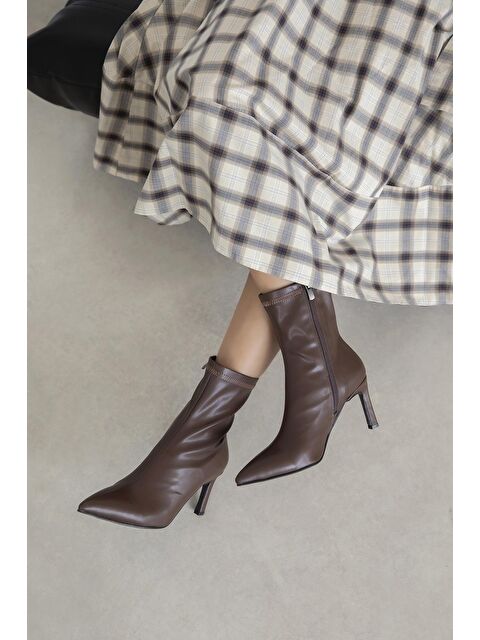 Straswans Erıca Kadın Streç Deri  Bot Kahve - S000512911-19413