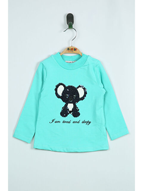 Toontoykids Kız Bebek Panda Nakışlı T-Shirt