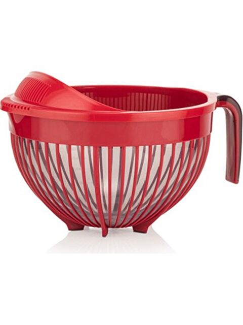 TABAK EVİ Qlüx İdeas Qmix Pirinç Süzgeci Kırmızı 3000ml 22cm - S000395768-23173