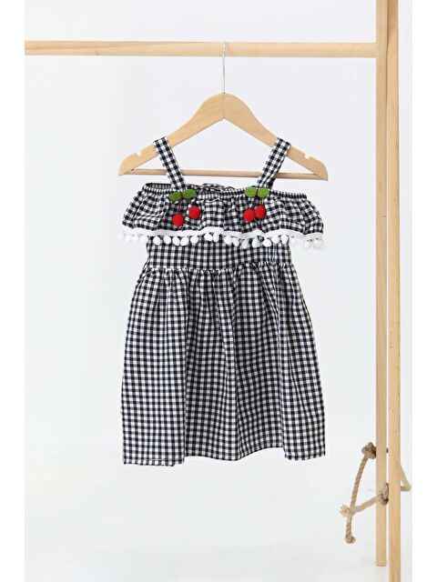 Tofisa Kız Çocuk Siyah Kirazlı Elbise - 27164 - S000426012-19351