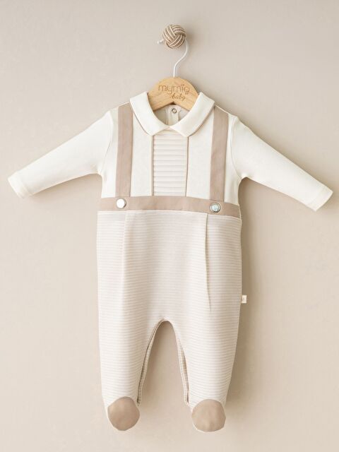 Mymio Gömlek Yaka Uzun Kollu Erkek Bebek Tulum