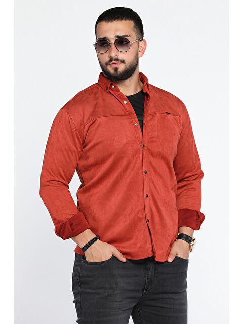 Mishar İtalia Erkek Çıtçıtlı Süet Gömlek - S000308940-18657