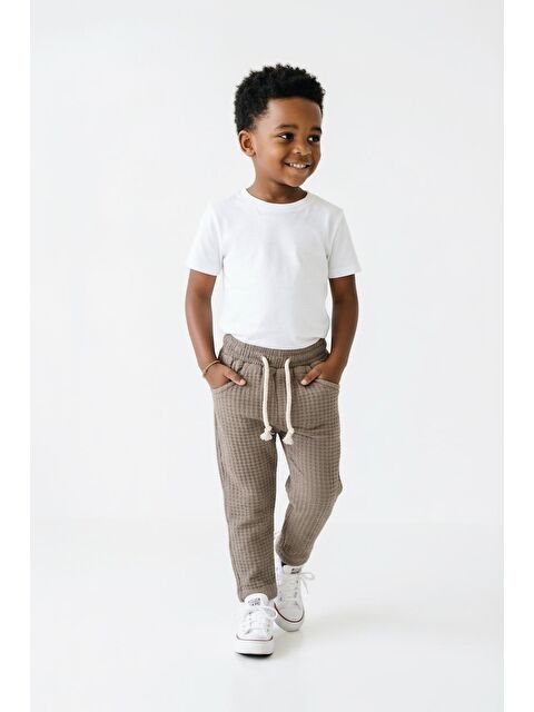 Miababy Elastanlı Gofre Bebek Pantolon