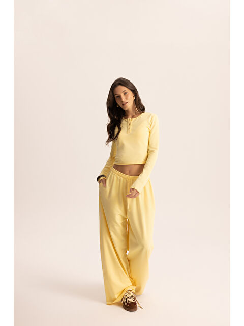 Mai Collection Tuara Basic Sarı Eşofman Takımı