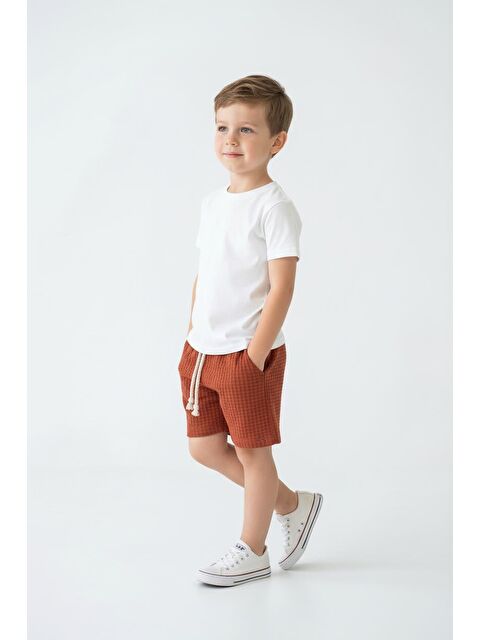 Miababy Elastanlı Gofre Bebek Şort