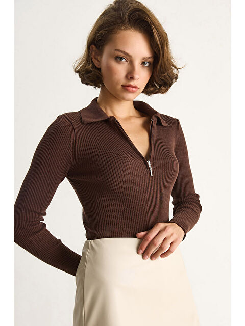 SHADE Kadın Fermuarlı Kazak - S000443429-28102