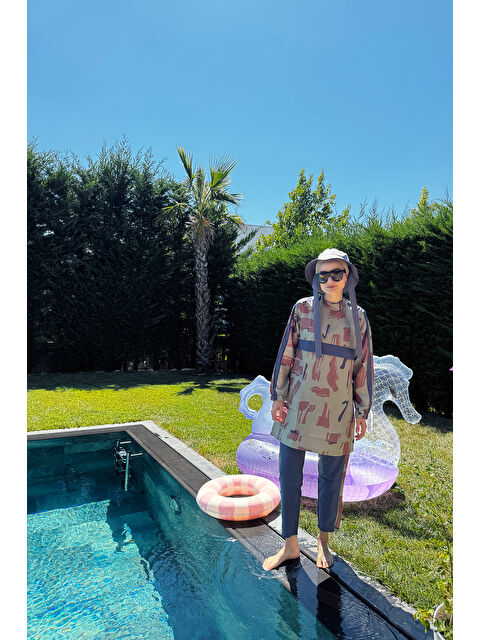 Mevra Maysa Desen Tesettür Mayo Çağla Kısa - S000510028-14939