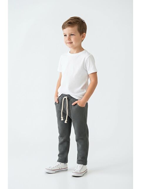 Miababy Elastanlı Gofre Bebek Pantolon