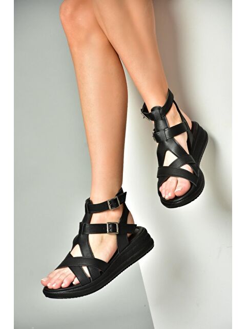 Fox Shoes S3149121 Siyah Kadın Sandalet - S000152413-19351
