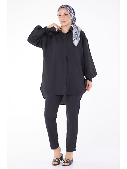 Tofisa Kol Detaylı İkili Takım Siyah - 27085 - S000389708-19351