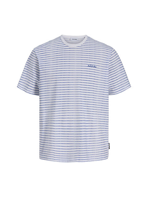 Jack & Jones Devin Daytona Striped Erkek Beyaz Tişört