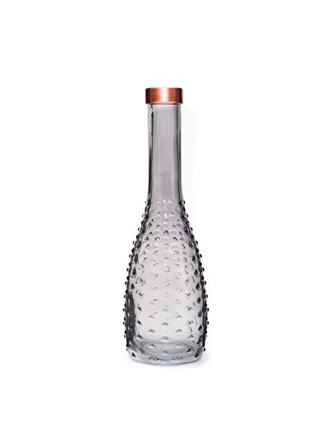 Missi Bakır Boyunlu Siyah Kabartmalı Ince Cam Vazo (26 C) - S000263649-19351