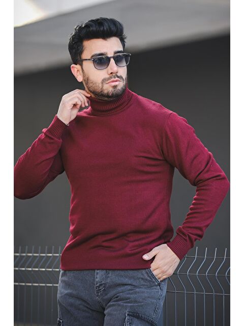 Oksit Pamuk Slim Fit Erkek Tam Balıkçı Boğazlı Kazak - S000125603-19951