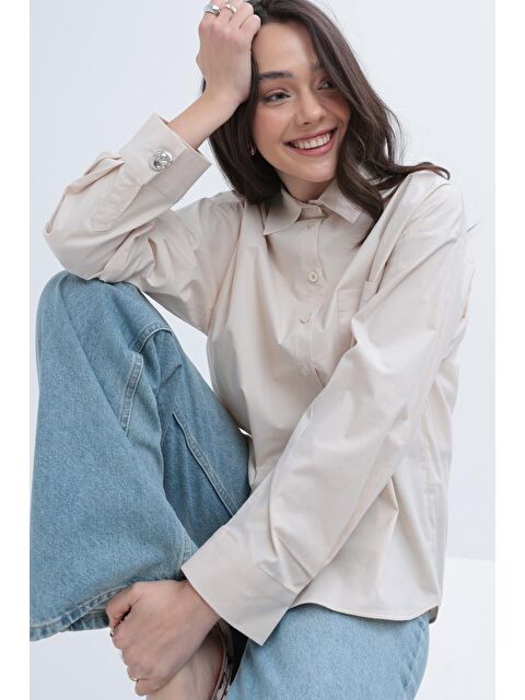 ALLDAY Taş-Cepli Poplin Gömlek - S000400100-25636