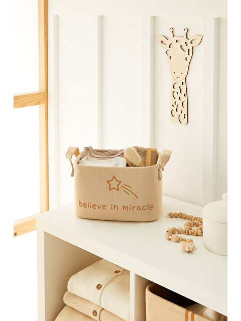 Ocean Home Textile Çocuk Odası Jüt Keten Kumaş Sepet 24 x 17 x 14 cm - S000263652-19928