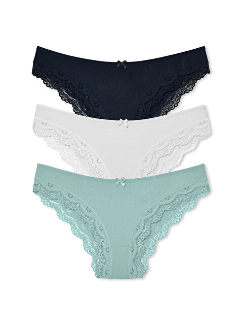 Hnx Kaşkorse Slip Kadın Külot 3'lü - S000296296-37653