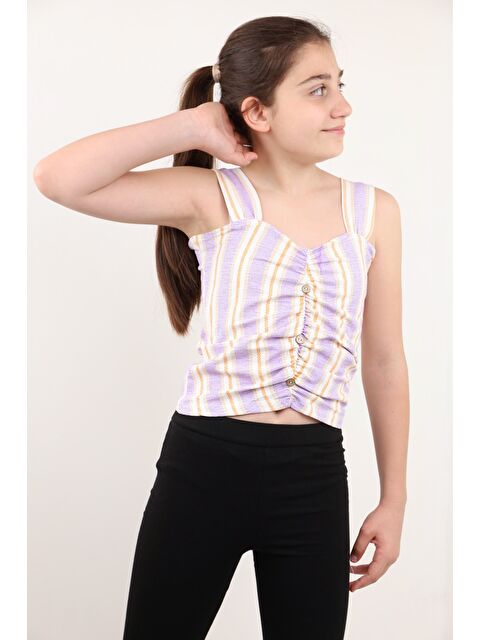 Toontoykids Kız Çocuk Renkli Çizgili Atlet - S000385267-19999