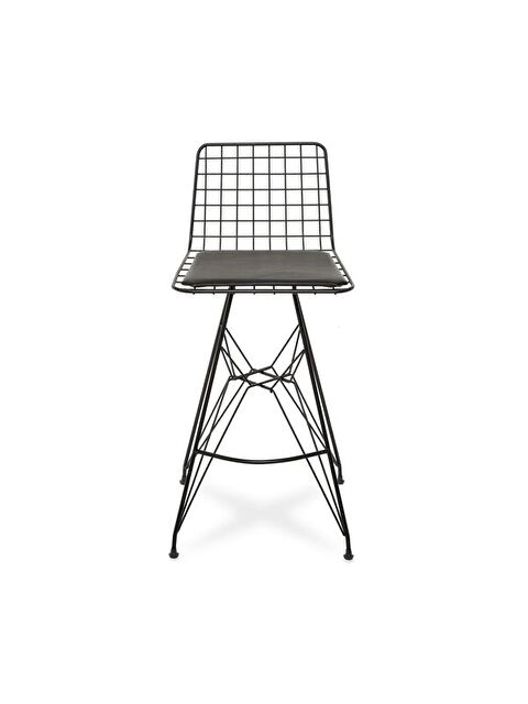 Akın Lüx Tel Bar Taburesi - Siyah