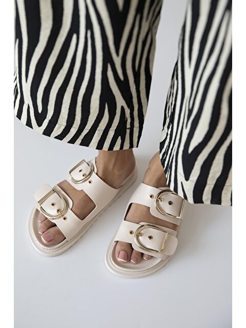 Straswans Forster  Kadın  Toka  Detay  Günlük  Konfor Terlik Bej - S000512949-19928