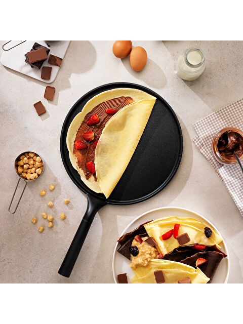 SCHAFER Pro Cast Döküm Krep Tavası 28 Cm-Siyah - S000502339-19351