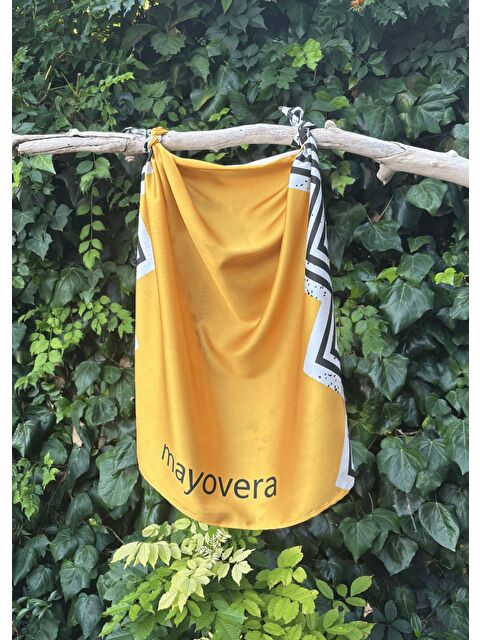 Mayovera Tasarım Mayo Bandana- Eşarp - Zigzag Hardal  23