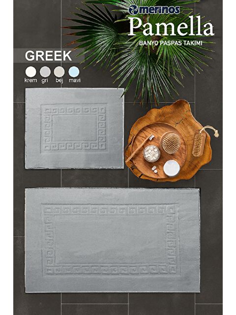 Merinos Pamella 2 Li Banyo Paspas Takımı Greek Gri GRI - S000502350-20600
