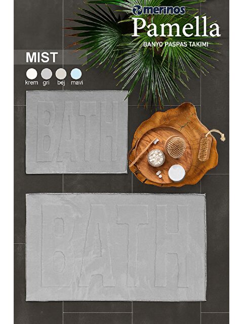 Merinos Pamella 2 Li Banyo Paspas Takımı Mist Gri GRI - S000502352-20600