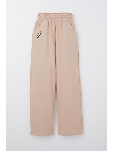 Breeze Kız Çocuk Eşofman Altı Beli Lastikli Cepli Armalı Bej (6-12 Yaş) - S000355998-19928