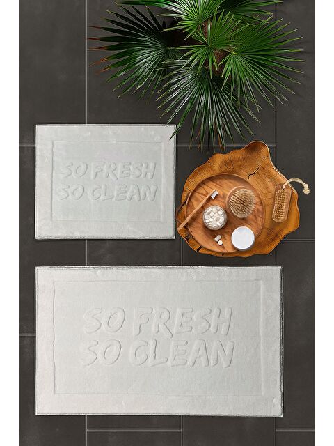 Merinos Pamella 2 Li Banyo Paspas Takımı Aura Krem KREM - S000502353-19966