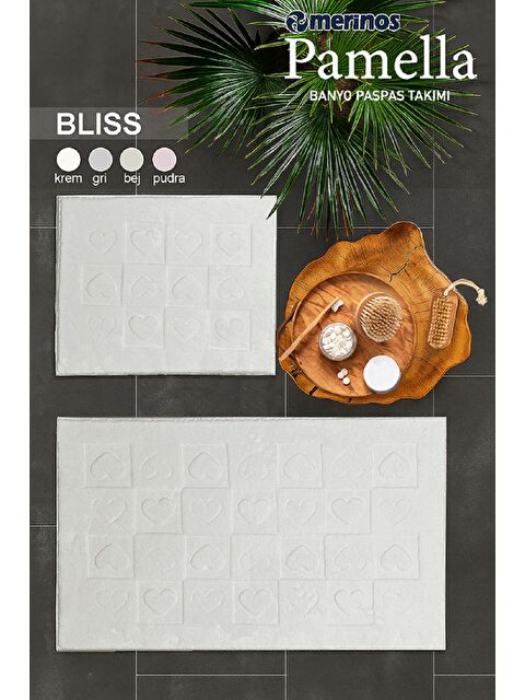 Merinos Pamella 2 Li Banyo Paspas Takımı Bliss Krem KREM - S000502359-19966