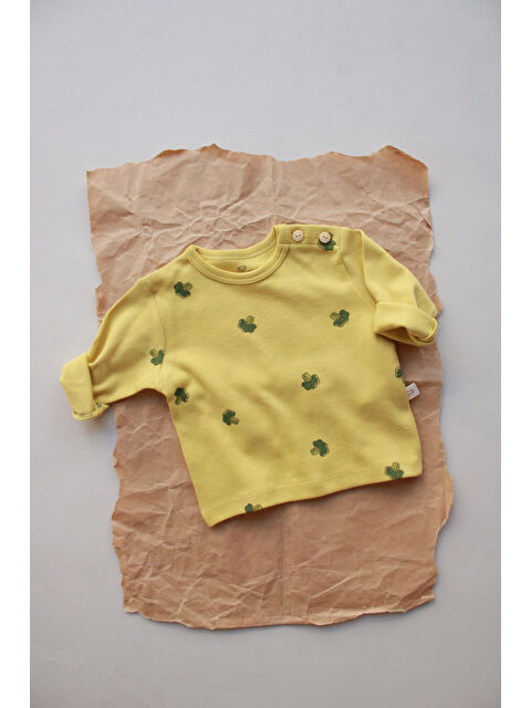 Oh La La Koala For Little Ones Brokoli Baskılı Düğme Detaylı Bebek Üst